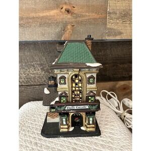 Heartland Valley Daily Gazette Vintage 1990s Christmas Village House Lighted 9"H